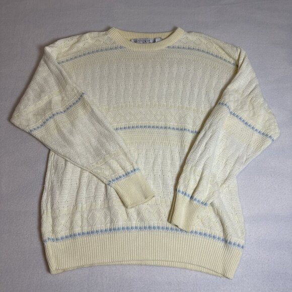 Jantzen Other - Vintage Jantzen Size Med Men’s Loose Knit Sweater‎ Yellow Blue